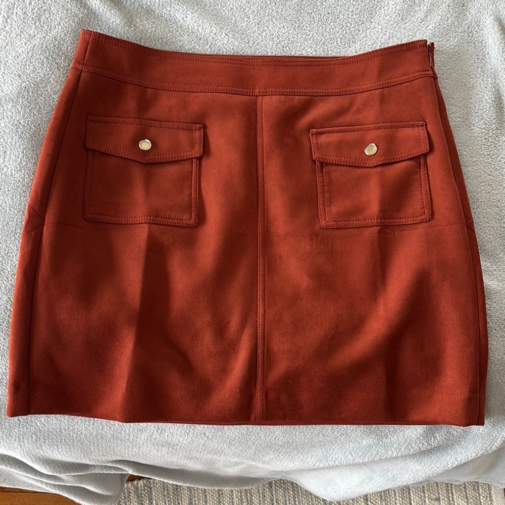 Rust Faux Suede Mini